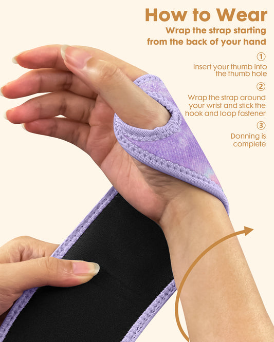 Carpal Tunnel Wrist Brace – 2-Pack Adjustable Support for Women, Fits Left & Right Hands, Relief for Arthritis, Tendonitis & Sports