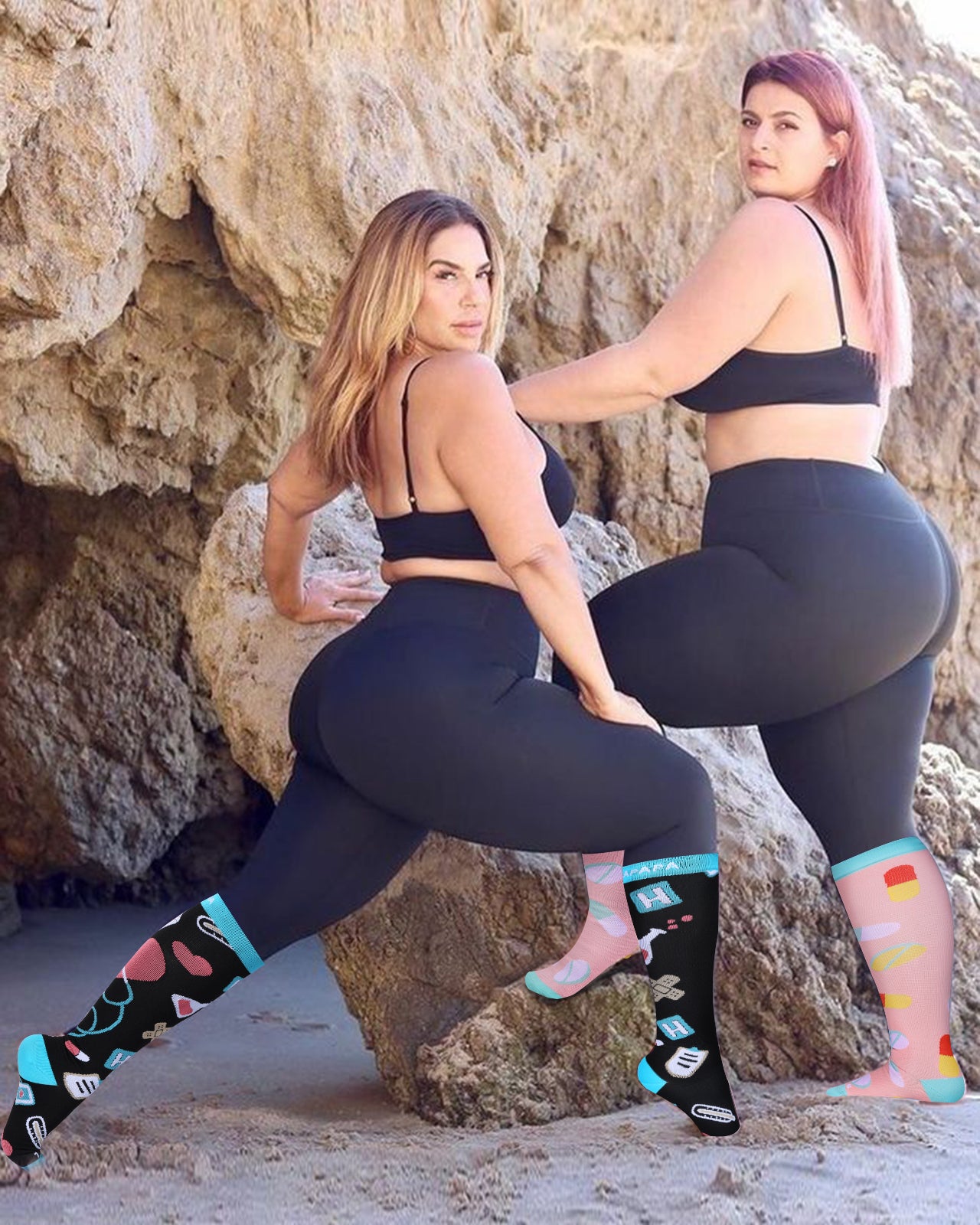 3 Pairs Wide Calf Compression Socks – 15-20mmHg, Graduated Support for Women, Perfect for Nurses, Travel & Pregnancy