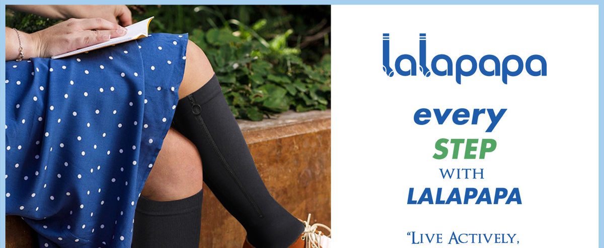 Zipper Compression Socks with Inner Lining, 20–30 mmHg