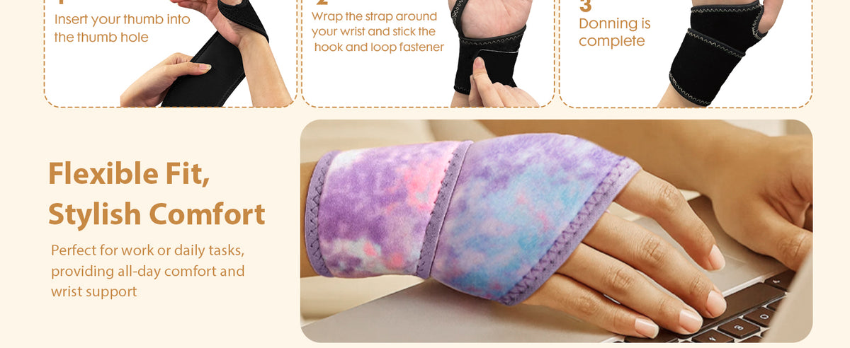 Adjustable Wrist Brace for Left or Right Hand – 2 Pack