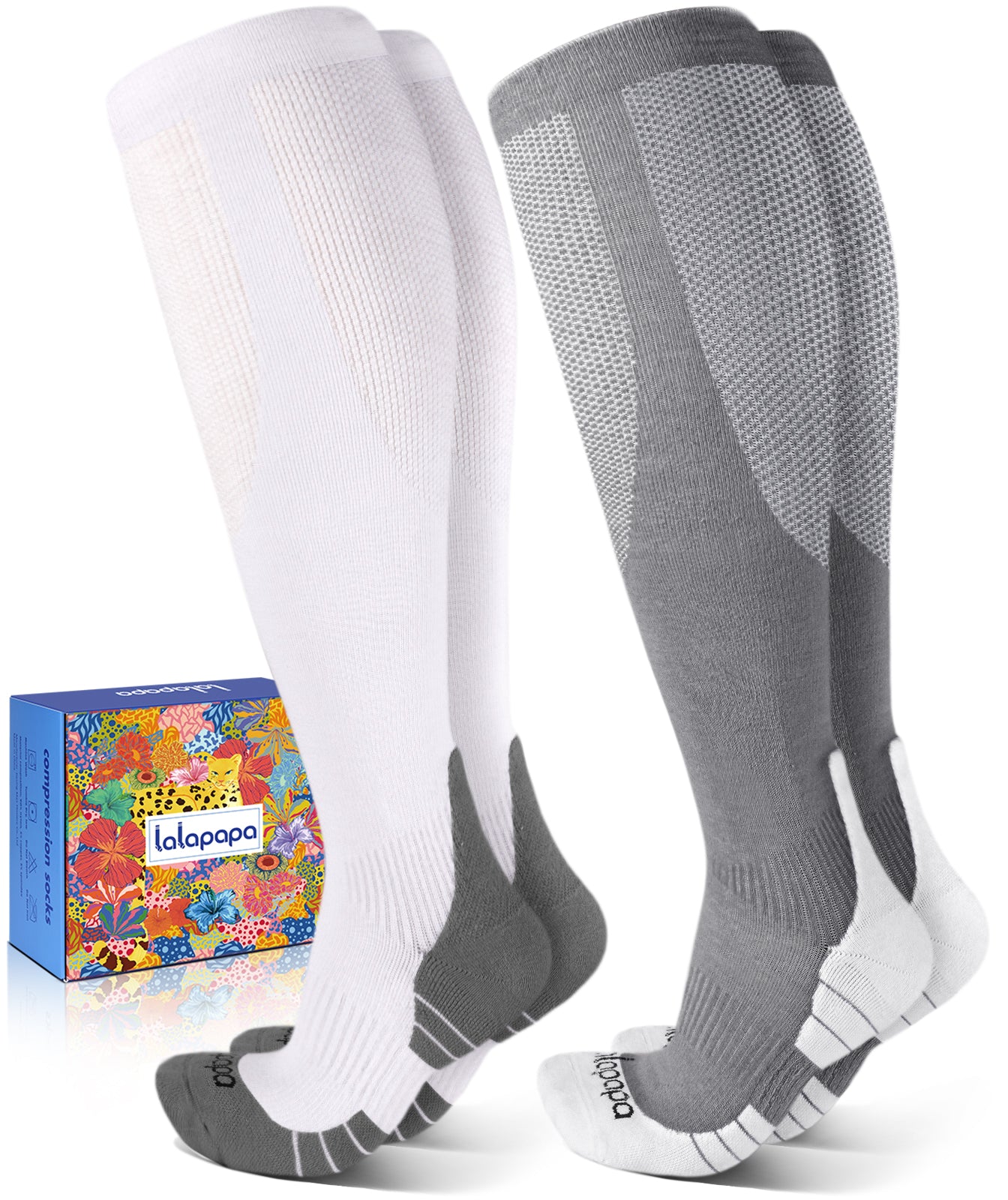 Comfortable Cotton Compression Socks – 20-30mmHg Breathable Arch Support for Men & Women, Ideal for Flying & Nurses
