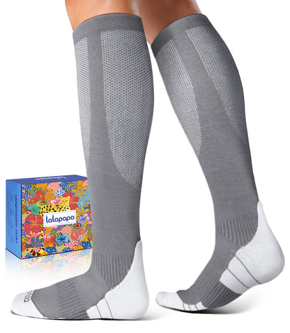 Comfortable Cotton Compression Socks – 20-30mmHg Breathable Arch Support for Men & Women, Ideal for Flying & Nurses