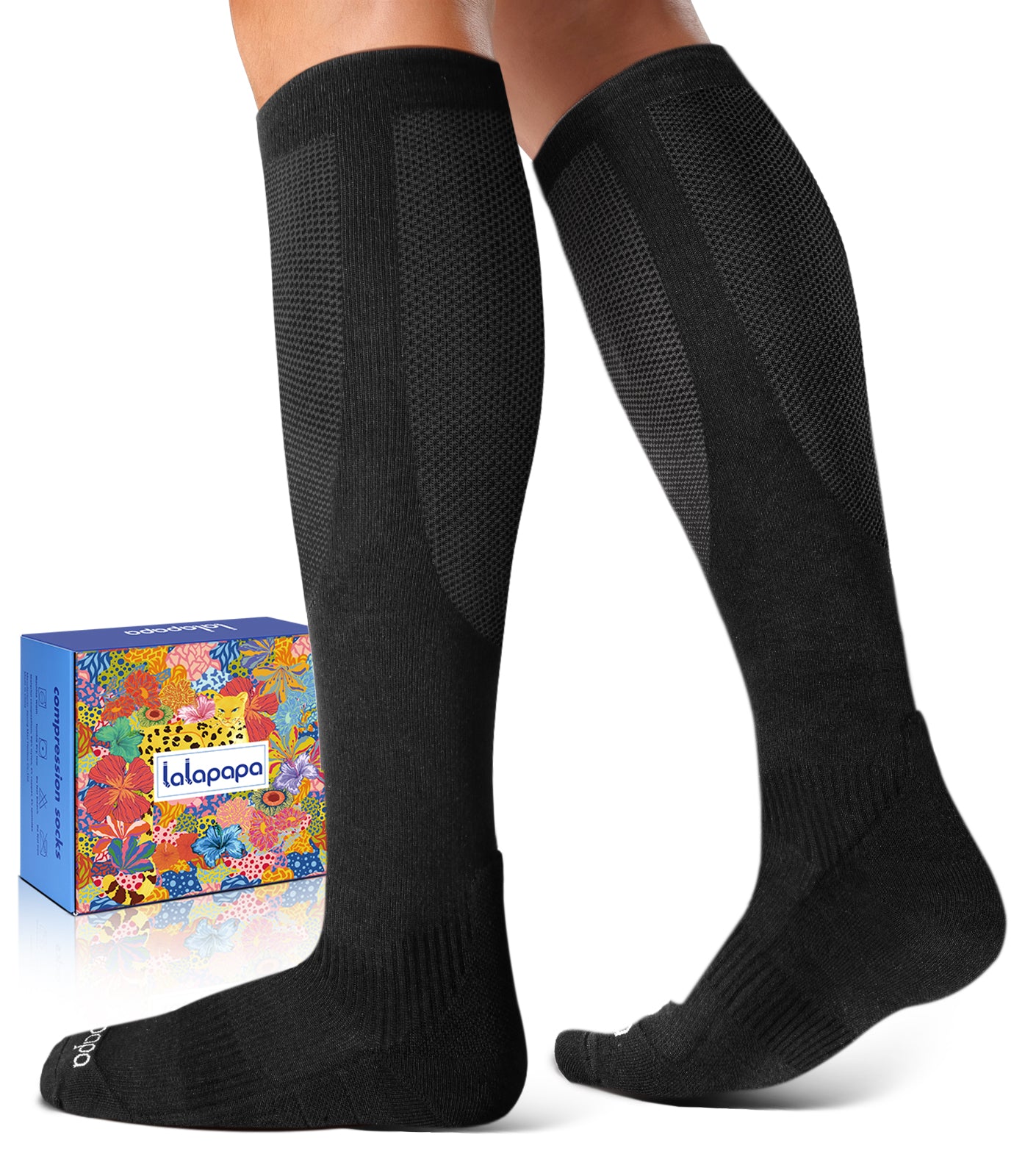 Comfortable Cotton Compression Socks – 20-30mmHg Breathable Arch Support for Men & Women, Ideal for Flying & Nurses