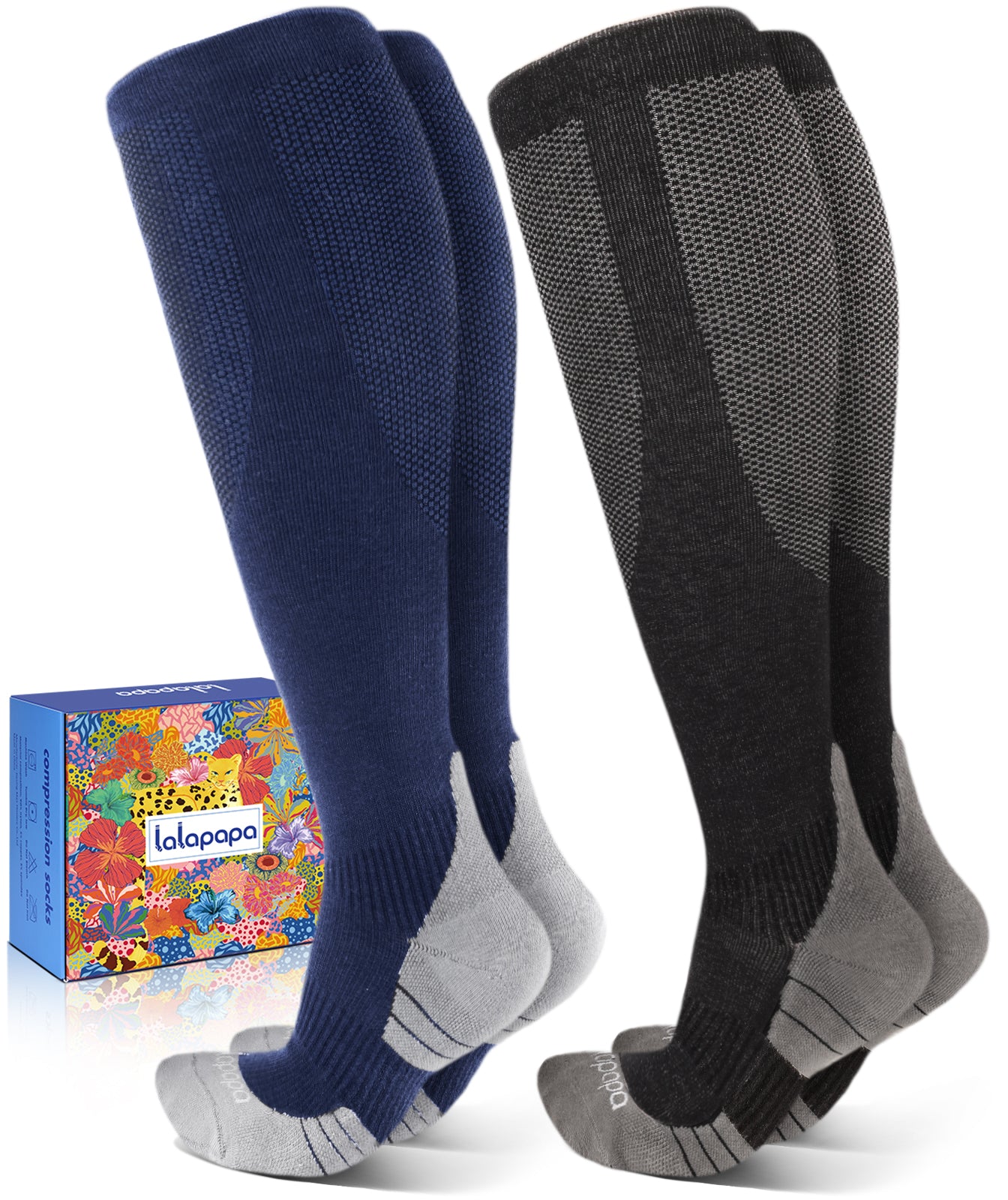 Comfortable Cotton Compression Socks – 20-30mmHg Breathable Arch Support for Men & Women, Ideal for Flying & Nurses