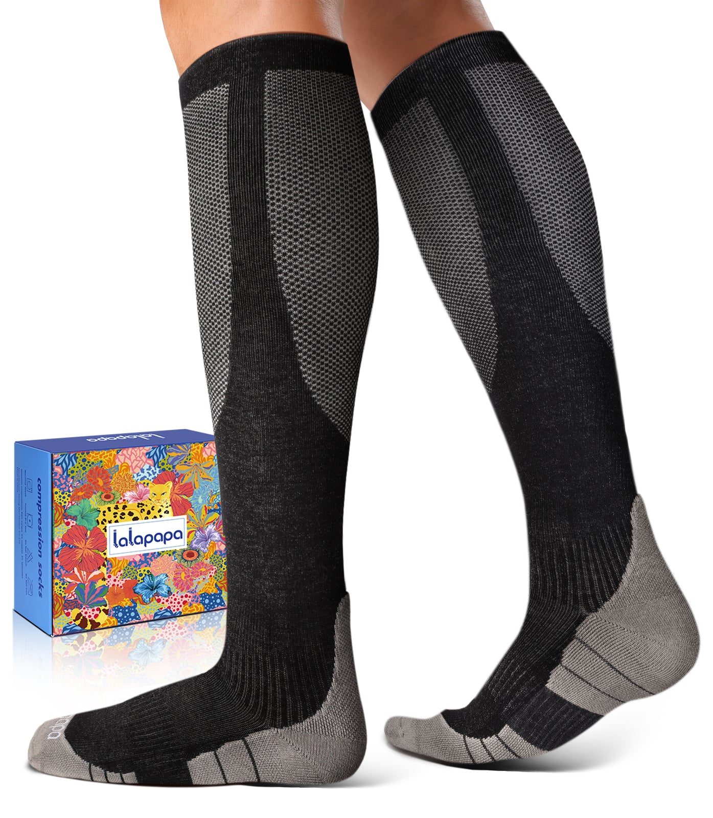 Comfortable Cotton Compression Socks – 20-30mmHg Breathable Arch Support for Men & Women, Ideal for Flying & Nurses