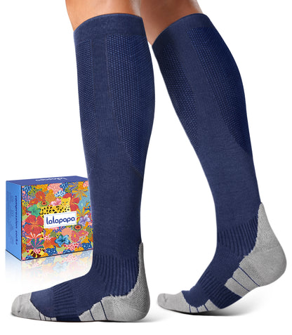 Comfortable Cotton Compression Socks – 20-30mmHg Breathable Arch Support for Men & Women, Ideal for Flying & Nurses