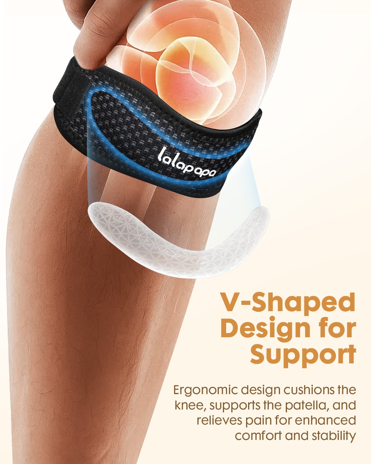 Adjustable V-Shaped Knee Brace – 2-Pack Patella Support for Men & Women, Relieves Arthritis & Meniscus Pain