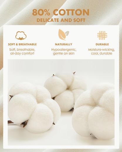 Thick Cotton Compression Socks – 15-20 mmHg Knee-High Comfort for Women & Men