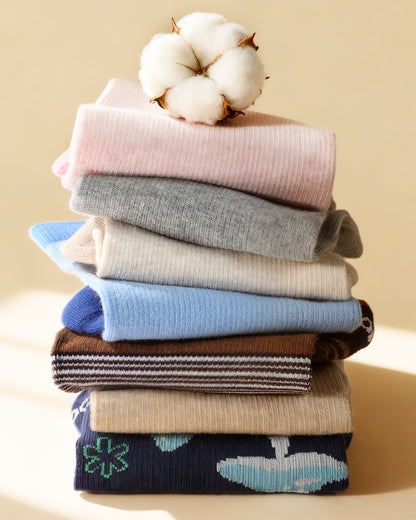 Cotton Compression Socks – 2 Pairs, 20-30mmHg Circulation & Arch Support, Breathable for Men & Women