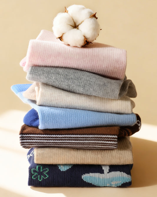 Cotton Compression Socks – 2 Pairs, 20-30mmHg Circulation & Arch Support, Breathable for Men & Women