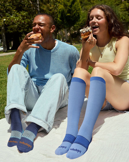 Cotton Compression Socks – 2 Pairs, 20-30mmHg Circulation & Arch Support, Breathable for Men & Women