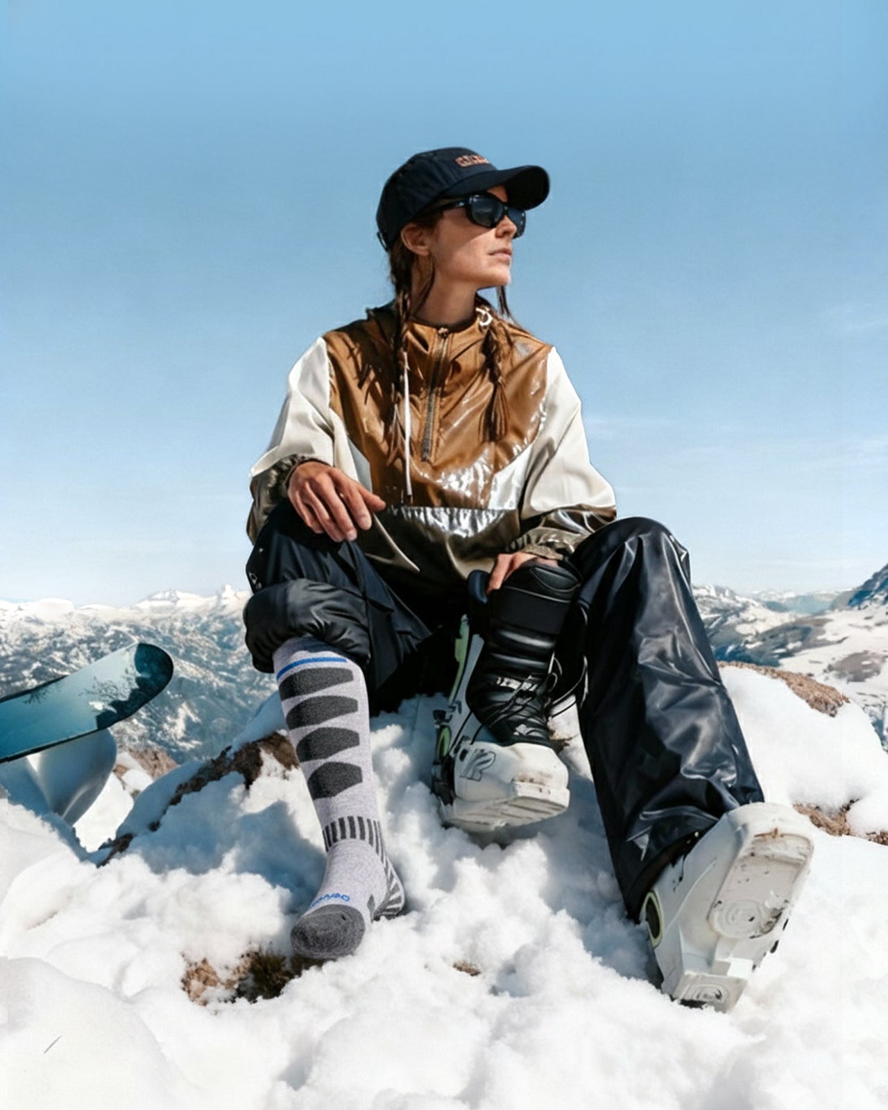 Merino Wool Ski Socks for Women Men - Warm Thermal Padded Cushioned Knee High Socks for Winter Skiing Snowboarding