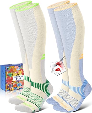 Lalapapa LYCRA® Compression Socks · 2 Pairs — Sport Geometric