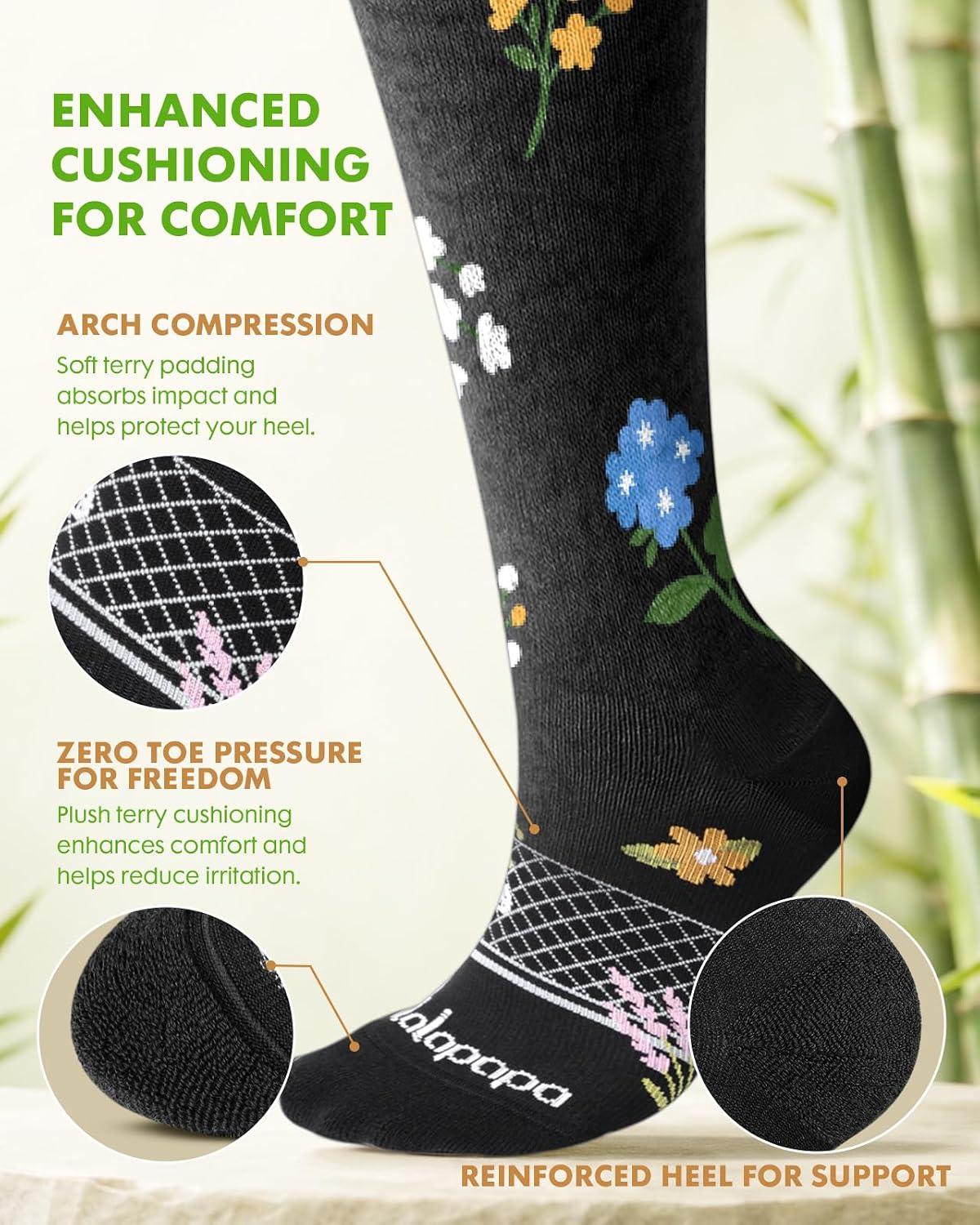 Lalapapa Spring Floral — Cushioning detail