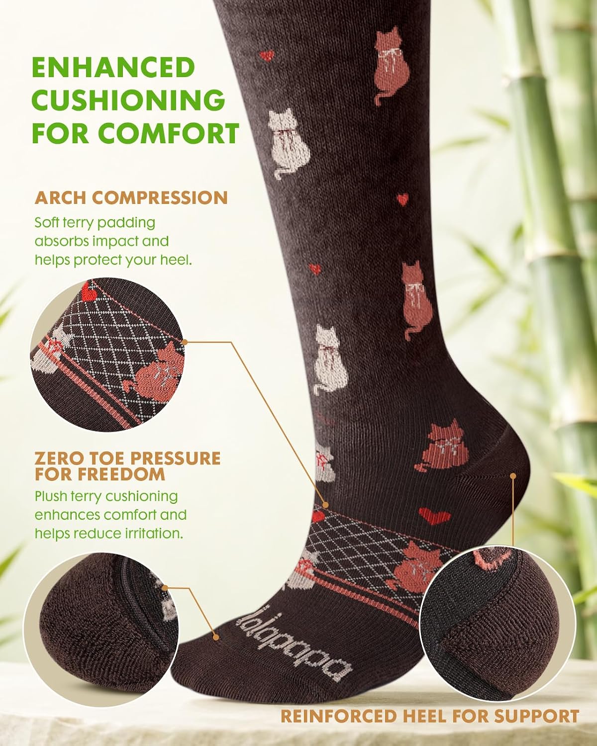 Lalapapa Cat Silhouette — Cushioning detail