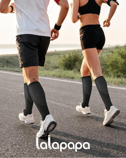 Comfortable Cotton Compression Socks – 20-30mmHg Breathable Arch Support for Men & Women, Ideal for Flying & Nurses