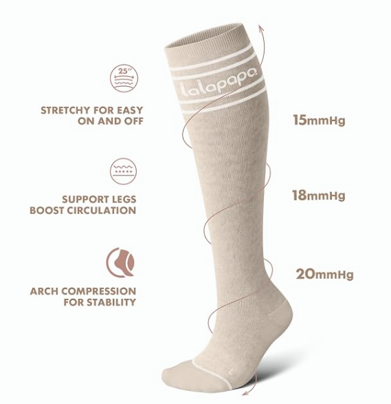 Lalapapa graduated compression reference: 15, 18 and 20 mmHg