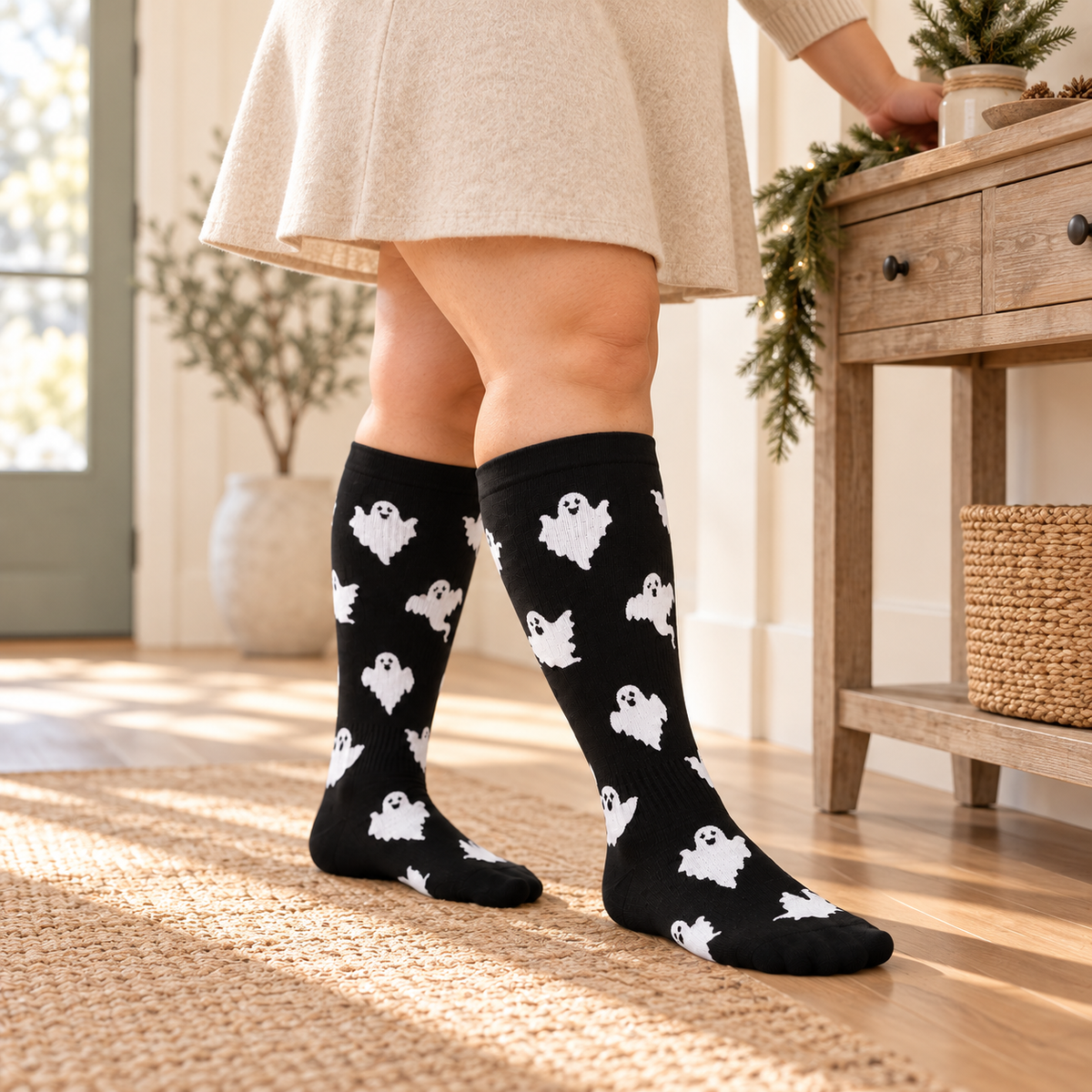 Wide-Calf Compression Socks